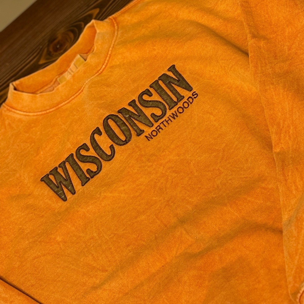 Vintage Orange Wisconsin Northwoods Crewneck